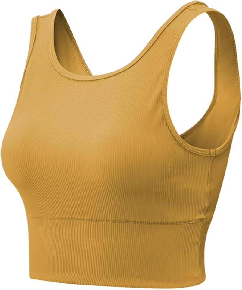 Solid Sleeveless Crop Tank Top for Casual Sports and Yoga