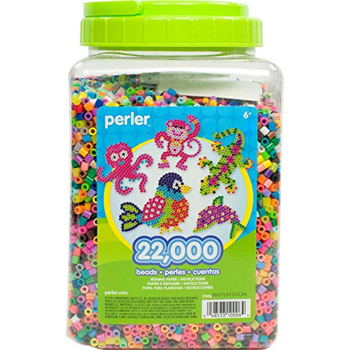 17000 Assorted Fuse Beads Set with Storage Jar in Multicolor