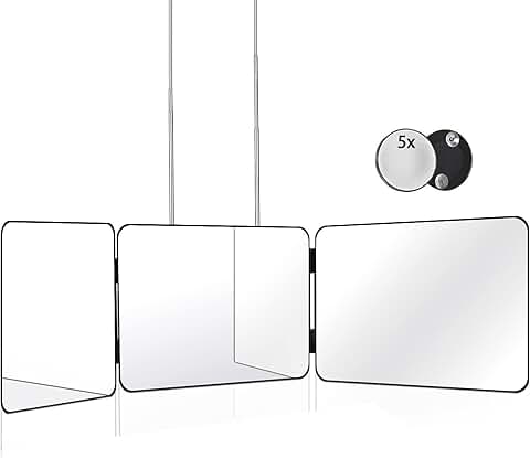 3-Way Adjustable Mirror for Hair Cutting and Makeup
