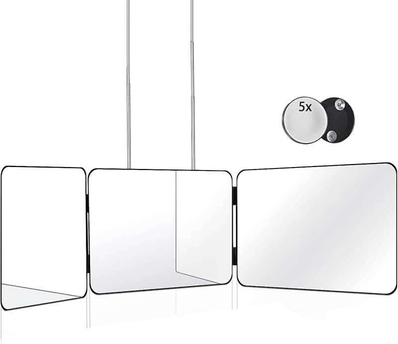 3-Way Adjustable Mirror for Hair Cutting and Makeup