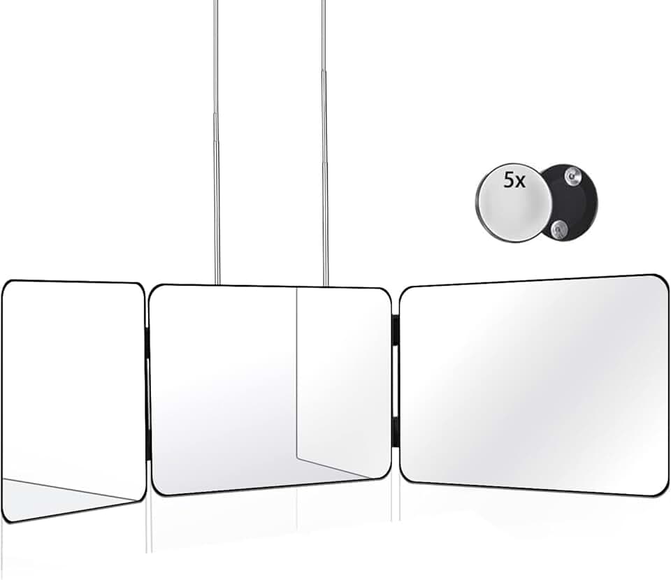 3-Way Adjustable Mirror for Hair Cutting and Makeup