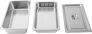 Set of 3 Full Size Hotel Pans with Lids