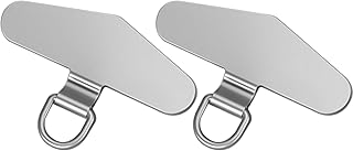 Metal Phone Tether and Patch, Silver, 2 Pieces