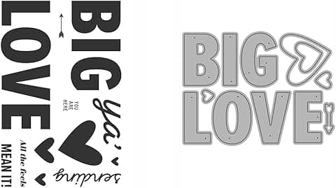 Big Love Stamp and Die Set for Valentine's Day and Love Cards