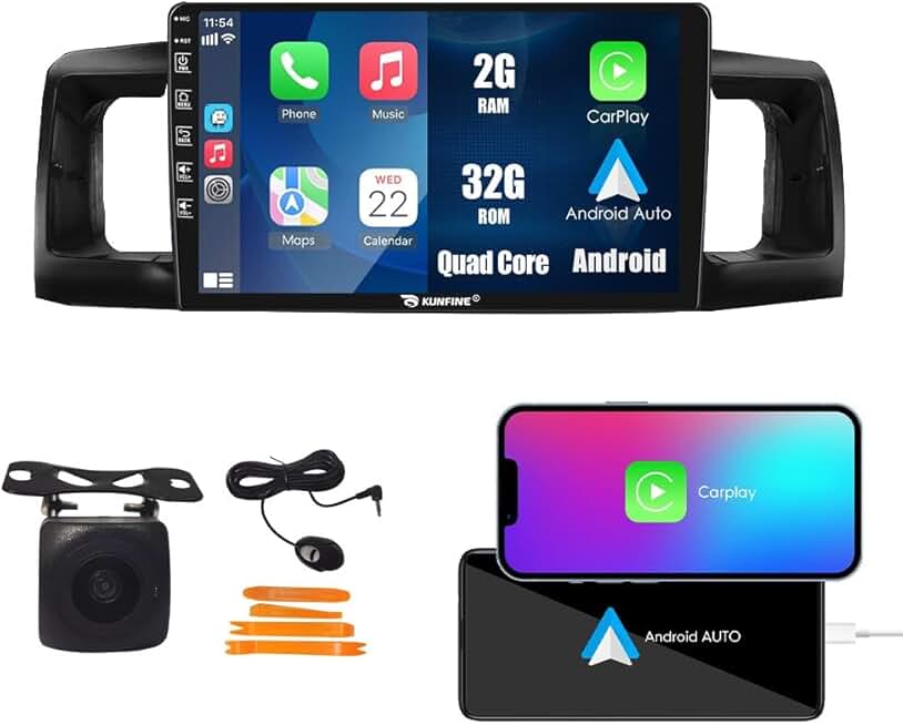 9-inch IPS Touchscreen Car Stereo with GPS for Corolla 2003-2007