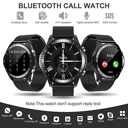 Smart Watches for Men (Dial/Receive Calls, 100+ Faces), Fitness Smartwatch with Voice Assistant, Sleep Tracker, App Message Reminder, Music Control, IP67 Waterproof Smart Watch for Android and iPhone