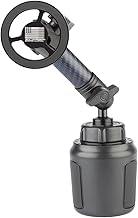 Adjustable Car Cup Holder Phone Mount with Carbon Fiber Arm