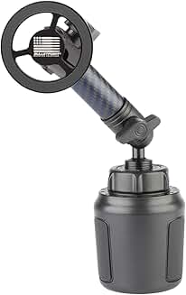 Adjustable Car Cup Holder Phone Mount with Carbon Fiber Arm
