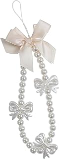Pink Pearl Butterfly Phone Charm and Beaded Strap