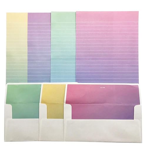 Lined Writing Paper and Envelope Set with Stickers