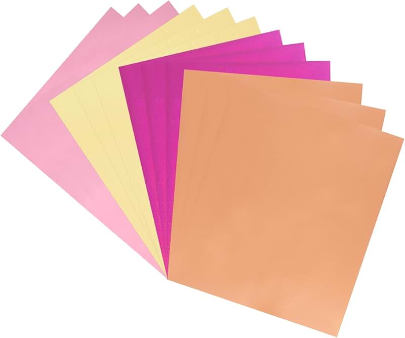 200 Sheets of Pink, Gold, Bronze, and Rose Red Foil Transfer Paper