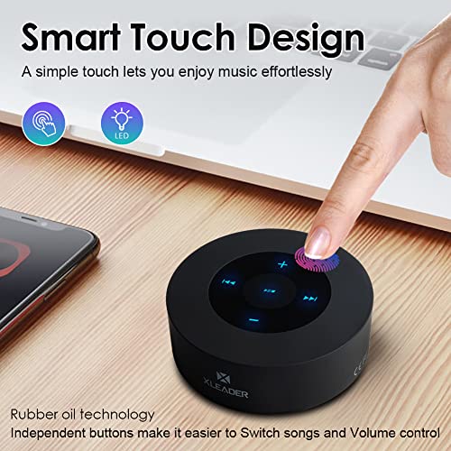 [Smart Touch] Wireless Speaker SoundAngel A8 (3rd Gen) 5W Bass Small Speaker with Portable Waterproof Case 15h Playtime Support Mic TF Card Aux for Tablet Laptop Office Beach Camping Travel
