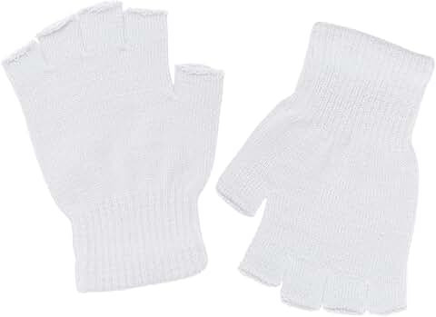 Warm Knit Half Finger Mittens for Men and Women