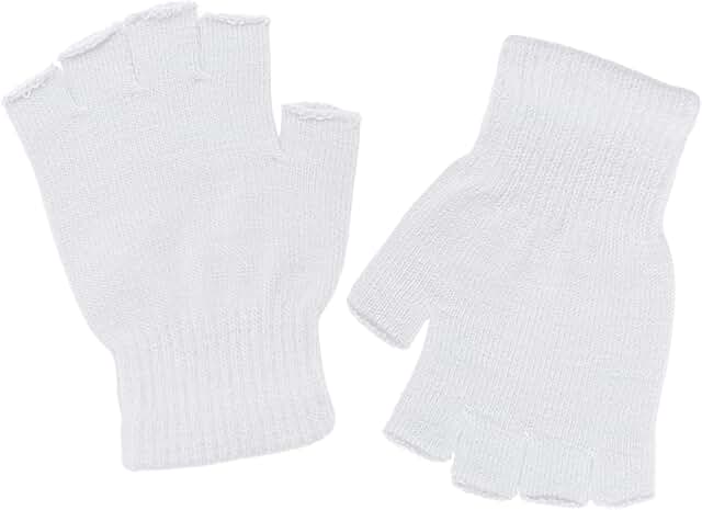 Warm Knit Half Finger Mittens for Men and Women