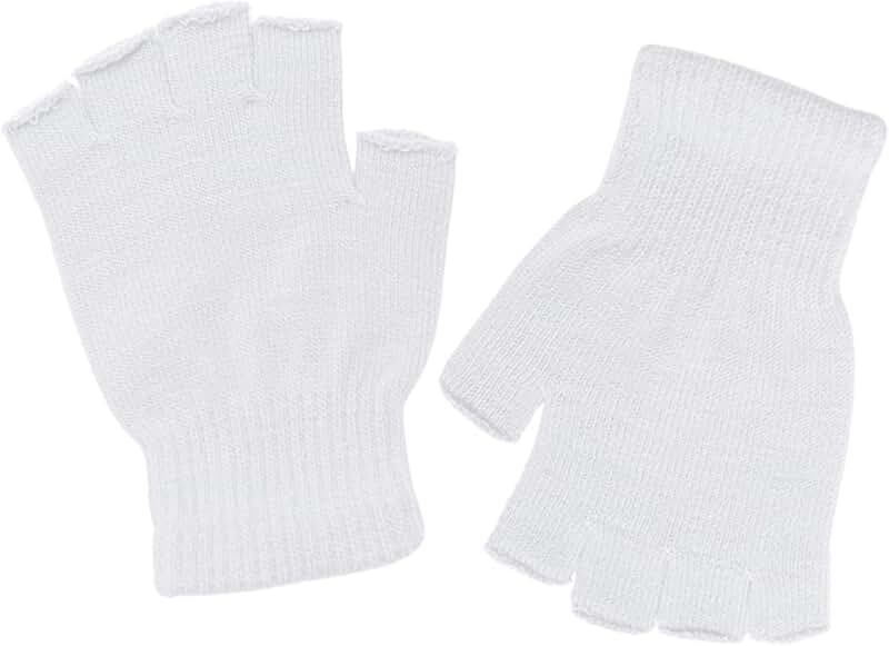 Warm Knit Half Finger Mittens for Men and Women