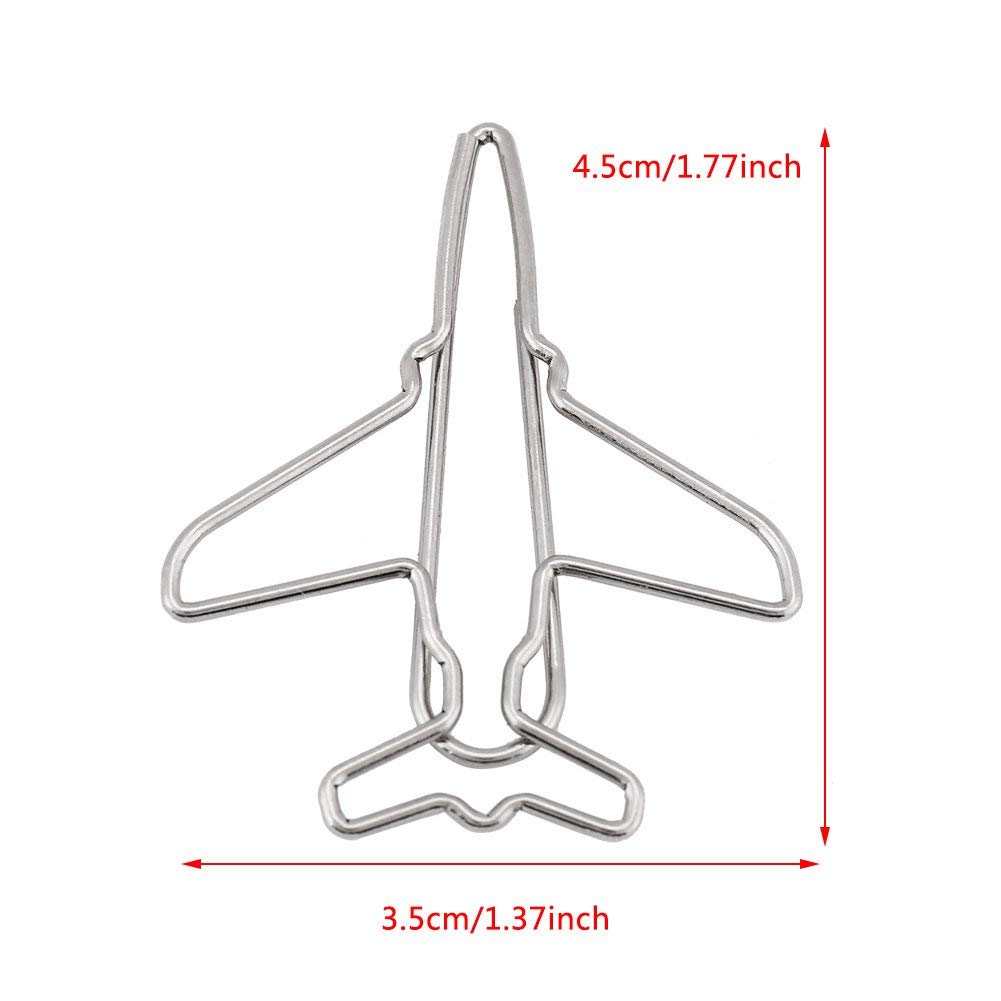 10 Airplane Shape Paper Clips for Office and School