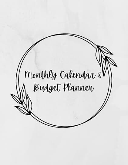 Monthly Calendar and Budget Planner
