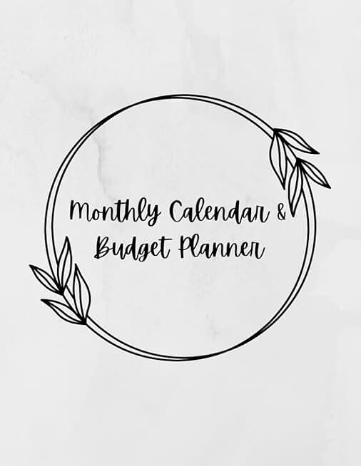 Monthly Calendar and Budget Planner