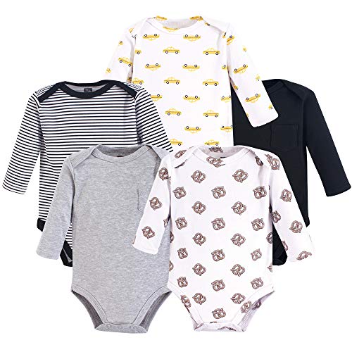 Unisex  Cotton Long-Sleeve Bodysuits Nyc, 3-6 Months