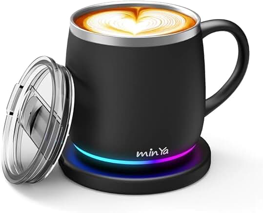 Self-Heating Smart Coffee Mug with RGB Display