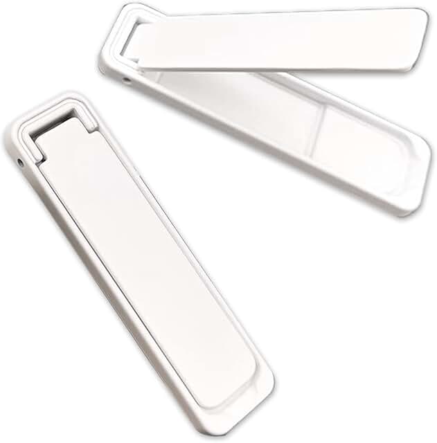 Two White Mini Phone Kickstands for Desk