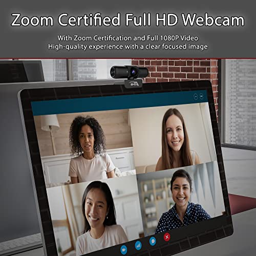 CA Essential Webcam 1080HD-AF (WC-2000-2) - Zoom USB Webcam with Omni-Directional Microphone for Desktop or Notebooks, 1080p Webcam, HD Auto-Focus and Light Correction
