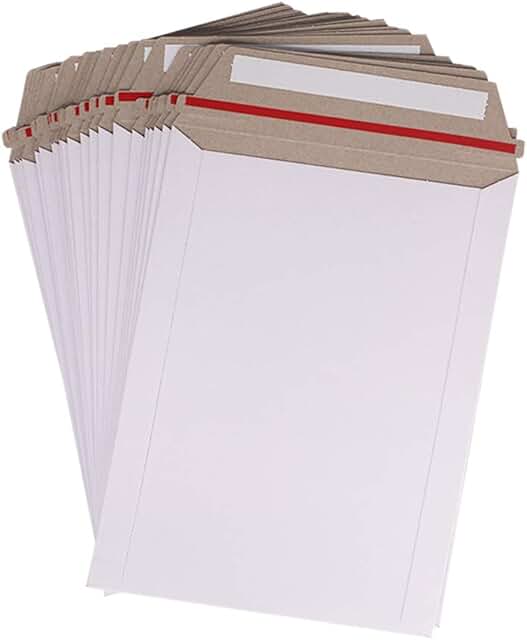 100 White Self Seal Photo and Document Mailers