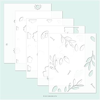 Sweet Bee Flower Stencil Pack for Cardmaking and Crafts