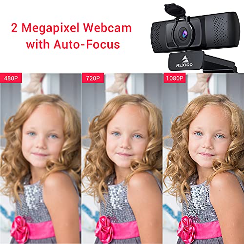 N930P 1080P Streaming Business Webcam with Software, Microphone & Privacy Cover, AutoFocus, HD USB Web Camera, for Zoom YouTube Skype FaceTime, PC Mac Laptop Desktop