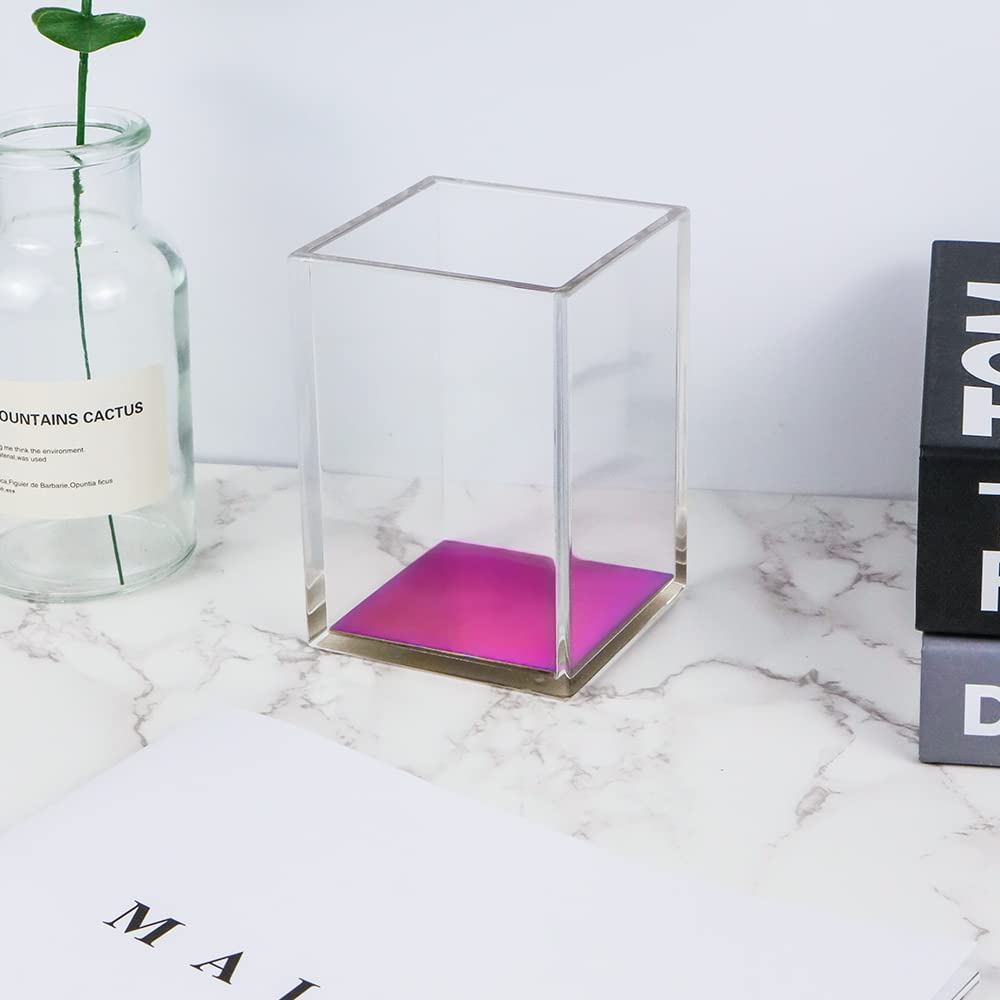 Colorful Acrylic Pencil and Brush Holder for Desk