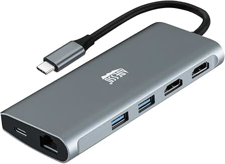 USB C Multiport Dock with HDMI, Ethernet, USB, SD/TF