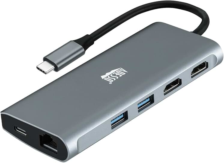USB C Multiport Dock with HDMI, Ethernet, USB, SD/TF