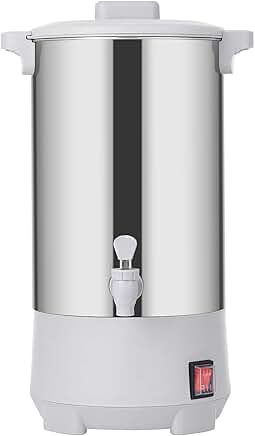Commercial Stainless Steel Coffee and Hot Water Urn, 30 Cups