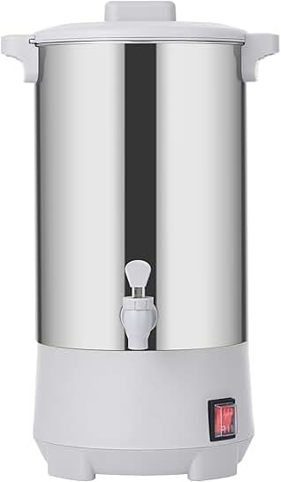 Commercial Stainless Steel Coffee and Hot Water Urn, 30 Cups