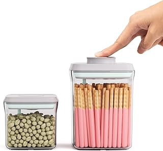 Stackable Airtight Food Storage Containers, 2-Pack