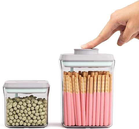 Stackable Airtight Food Storage Containers, 2-Pack