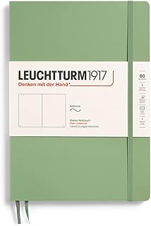 Softcover B5 Notebook with Numbered Pages in Sage
