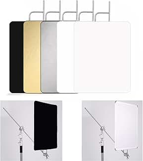30"x36" Light Reflector Flag Panel Kit with 5-in-1 Diffuser