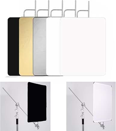 30"x36" Light Reflector Flag Panel Kit with 5-in-1 Diffuser