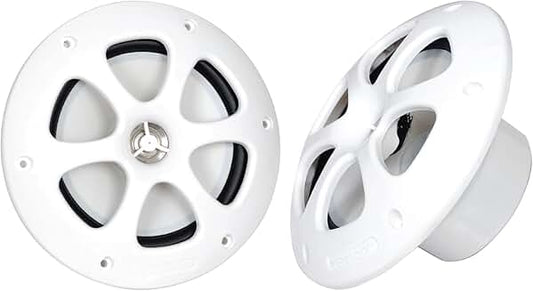 Pair 6.5-inch 2-way waterproof marine speakers