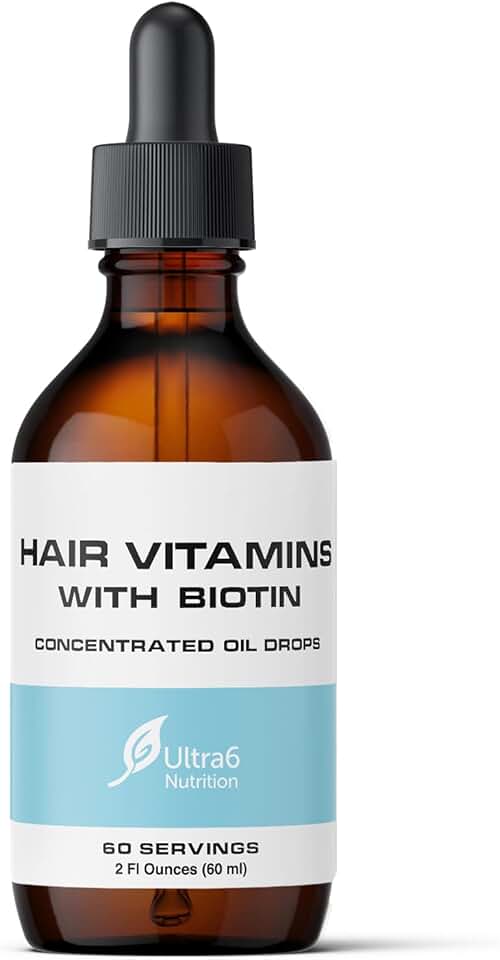 Liquid Biotin with Hair Vitamins for Hair, Skin, Nails