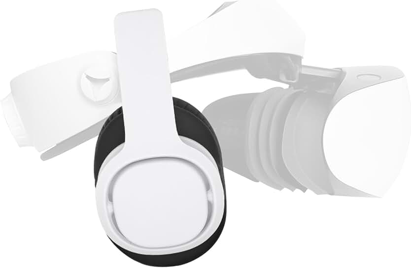 Stereo VR Headphones with Clip-On Design, White