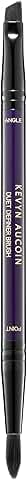 Dual-ended brush for lips, eyes, and brows