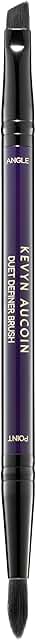 Dual-ended brush for lips, eyes, and brows