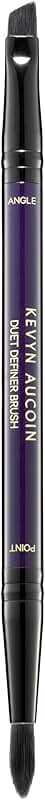 Dual-ended brush for lips, eyes, and brows