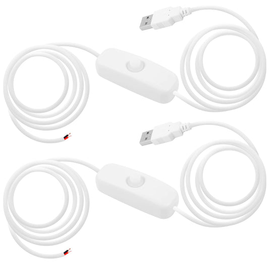 USB Switch Extension Cable, 2 Pack, 5.58FT, White
