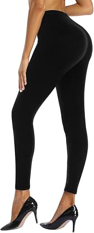 Women’s High Waist Full Length Solid Leggings