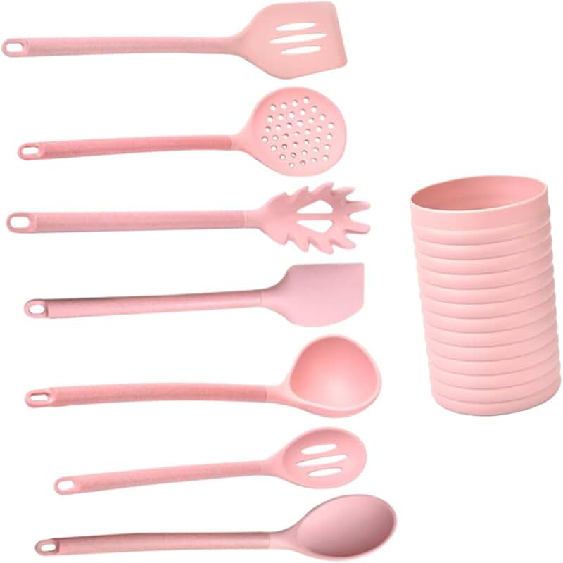 8-Piece Stainless Steel Kitchen Utensil Set in Rainbow Colors