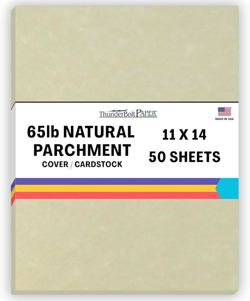 50 Sheets of 11x14 Colored Parchment Paper
