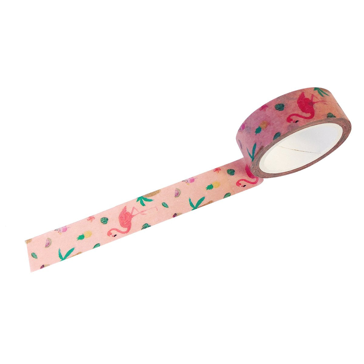 Flamingo Love Washi Masking Tape, 15mm x 7m